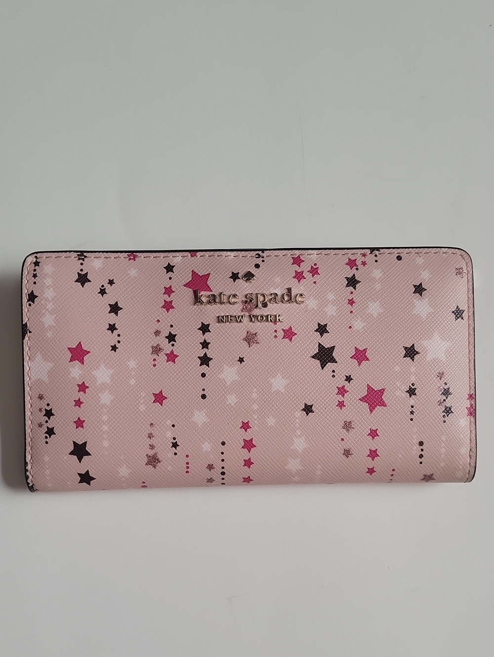 Kate Spade Staci Twinkle Star Print Large Slim Bifold Wallet